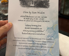 Dinner at Chim By Siam Wisdom