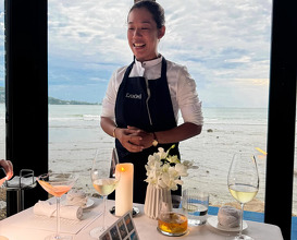 Dinner at L'Arôme by the sea