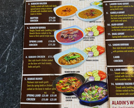 Dinner at Aladin’s kebabish