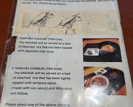 Dinner at Tempura Mikawa Zezankyo