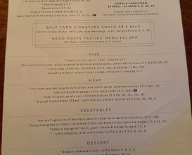 Dinner at Salt Yard Restaurant