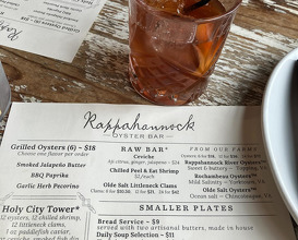 Dinner at Rappahannock Oyster Bar