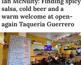 Dinner at Taqueria Guerrero Mexico Inc