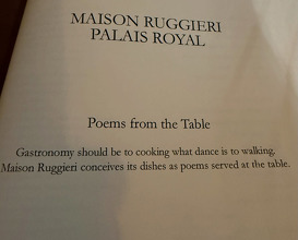 Dinner at Maison Ruggieri Palais Royal