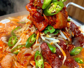 Dinner at 韓国風ちりとり鍋・鉄板焼肉　長家〜チャンガ〜
