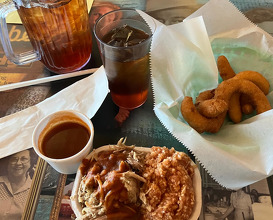 Dinner at Red Bridges Barbecue Lodge