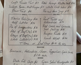 Dinner at Devonshire Arms, Piccadilly, Denman Street, London