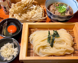 Dinner at うどん　萬田次郎