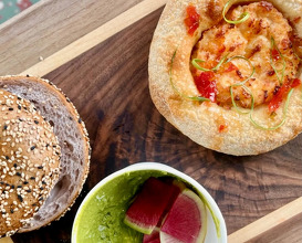 Dinner at Flour Moon Bagels