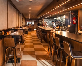Dinner at East Village, Manhattan