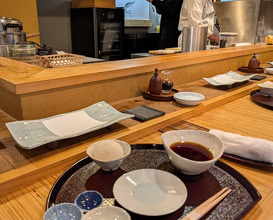 Dinner at Tempura Asanuma in Nihonbashi