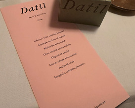 Dinner at Datil restaurant