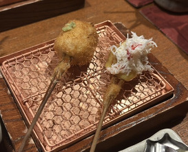 Dinner at Kushi Katsu A-bon (串かつ あーぼん)