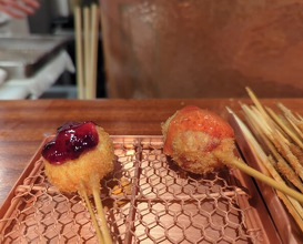 Dinner at kushikatsu daibon (串かつ だいぼん)