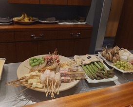 Dinner at kushikatsu daibon (串かつ だいぼん)