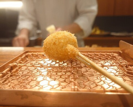 Dinner at kushikatsu daibon (串かつ だいぼん)