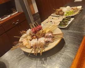 Dinner at kushikatsu daibon (串かつ だいぼん)