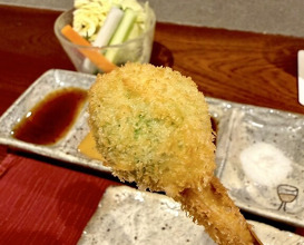 Dinner at kushikatsu daibon (串かつ だいぼん)