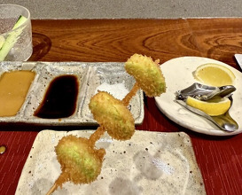Dinner at kushikatsu daibon (串かつ だいぼん)