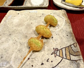 Dinner at kushikatsu daibon (串かつ だいぼん)