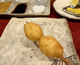 Dinner at kushikatsu daibon (串かつ だいぼん)