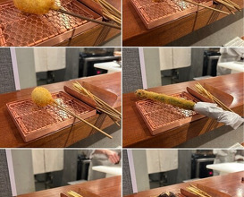 Dinner at kushikatsu daibon (串かつ だいぼん)