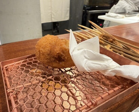 Dinner at kushikatsu daibon (串かつ だいぼん)