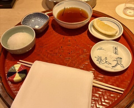 Dinner at Tempura Fukamachi (てんぷら 深町)