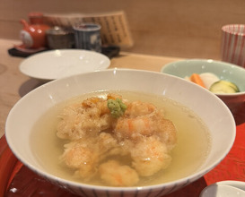 Dinner at Tempura Fukamachi (てんぷら 深町)