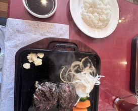 Dinner at Sumiyaki Hamburger Steak Gyusen (炭焼ハンバーグ 牛船)