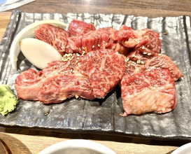 Dinner at Sumibi Yakiniku Kyuu (炭火焼肉 久)