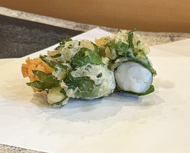 Dinner at Akita Tempura Mikawa (秋田 てんぷら みかわ)