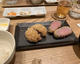 Dinner at Tonkatsu Narikura（Minami-Asagaya）