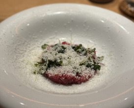 Dinner at tens. (tens.)