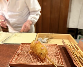 Dinner at Kushi Katsu A-bon (串かつ あーぼん)