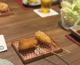 Dinner at kushikatsu daibon (串かつ だいぼん)