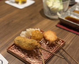 Dinner at kushikatsu daibon (串かつ だいぼん)