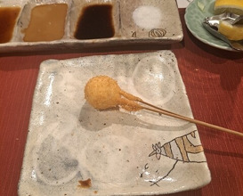 Dinner at kushikatsu daibon (串かつ だいぼん)