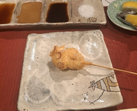 Dinner at kushikatsu daibon (串かつ だいぼん)