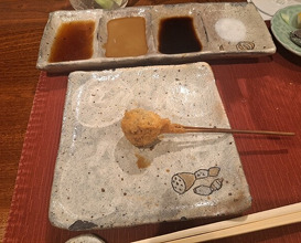 Dinner at kushikatsu daibon (串かつ だいぼん)