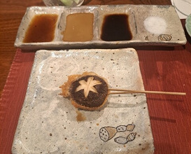 Dinner at kushikatsu daibon (串かつ だいぼん)
