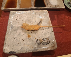 Dinner at kushikatsu daibon (串かつ だいぼん)