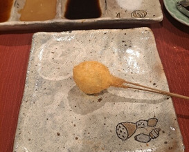 Dinner at kushikatsu daibon (串かつ だいぼん)