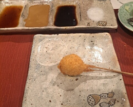 Dinner at kushikatsu daibon (串かつ だいぼん)