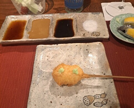 Dinner at kushikatsu daibon (串かつ だいぼん)