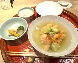 Dinner at Tempura Fukamachi (てんぷら 深町)