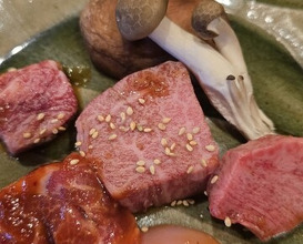 Dinner at Sumibi Yakiniku Kyuu (炭火焼肉 久)