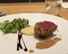Dinner at tens. (tens.)