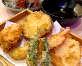Dinner at 寿司×天ぷら 明 難波 心斎橋店
