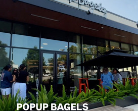 Dinner at Popup Bagels